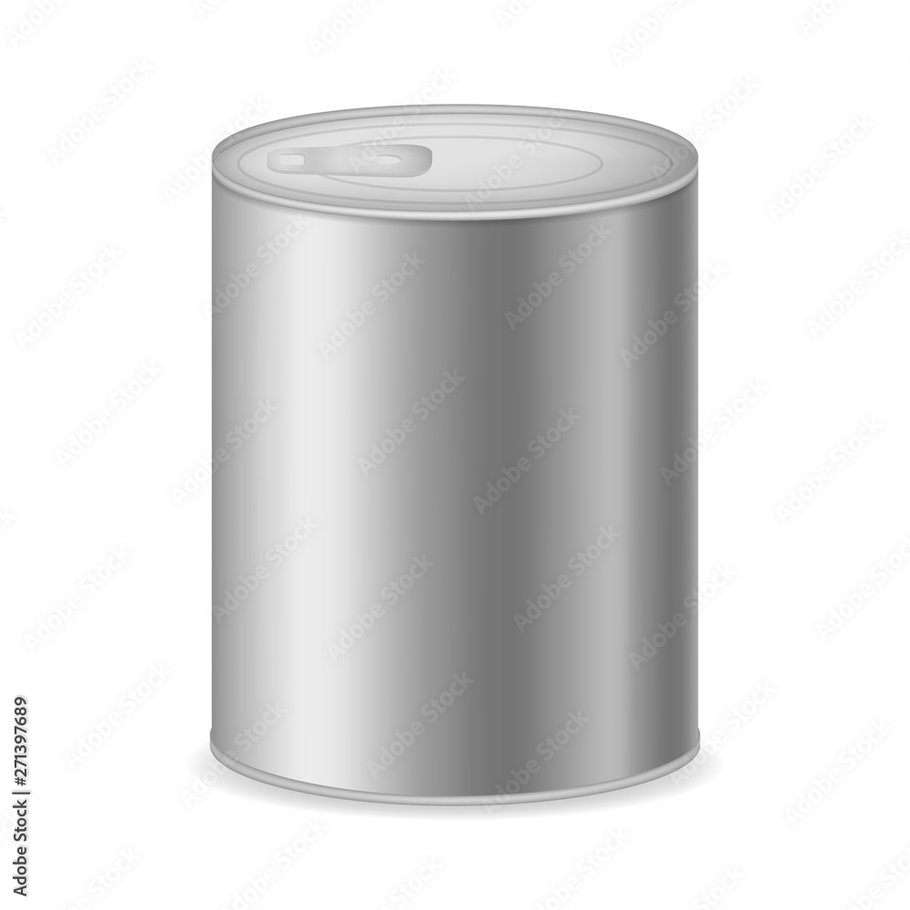 Realistic Detailed 3d Canned Metal Packaging. Vector Realistic Detailed 3d Canned Metal Packaging. Vector
