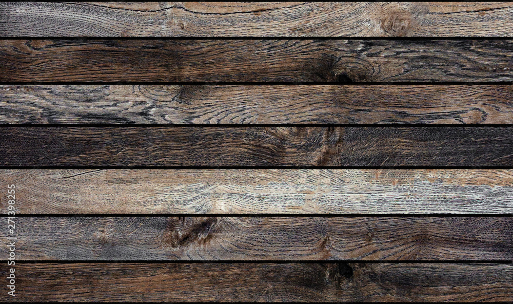 Fototapeta premium Brown wood texture. Abstract background, empty template. Vintage