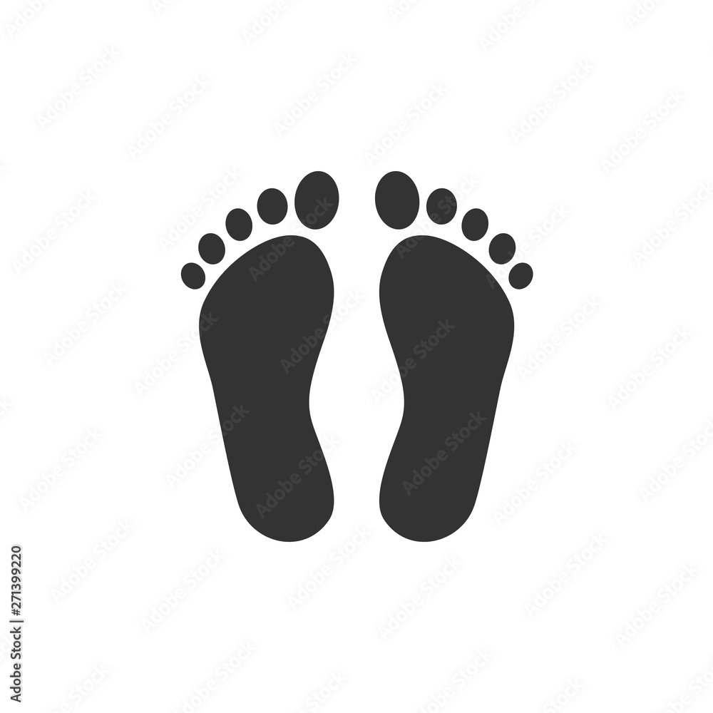 Human organ. Feet icon on a white background Human organ. Feet icon on a white background