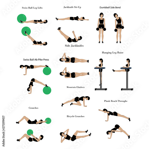 Workout exercise illustration