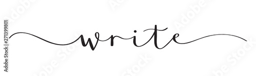WRITE black vector brush calligraphy banner