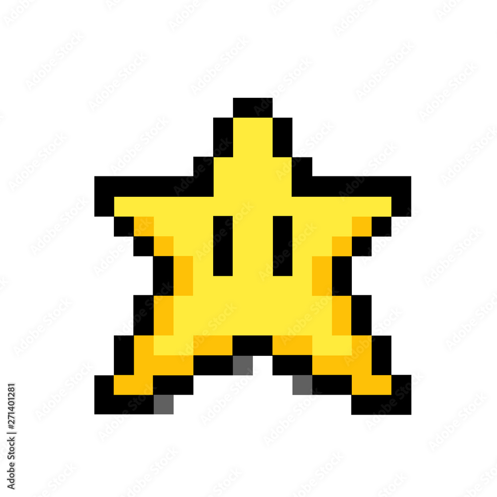 Pixel Star Vector Icon