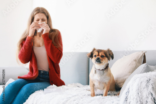 Woman suffering from pet al...