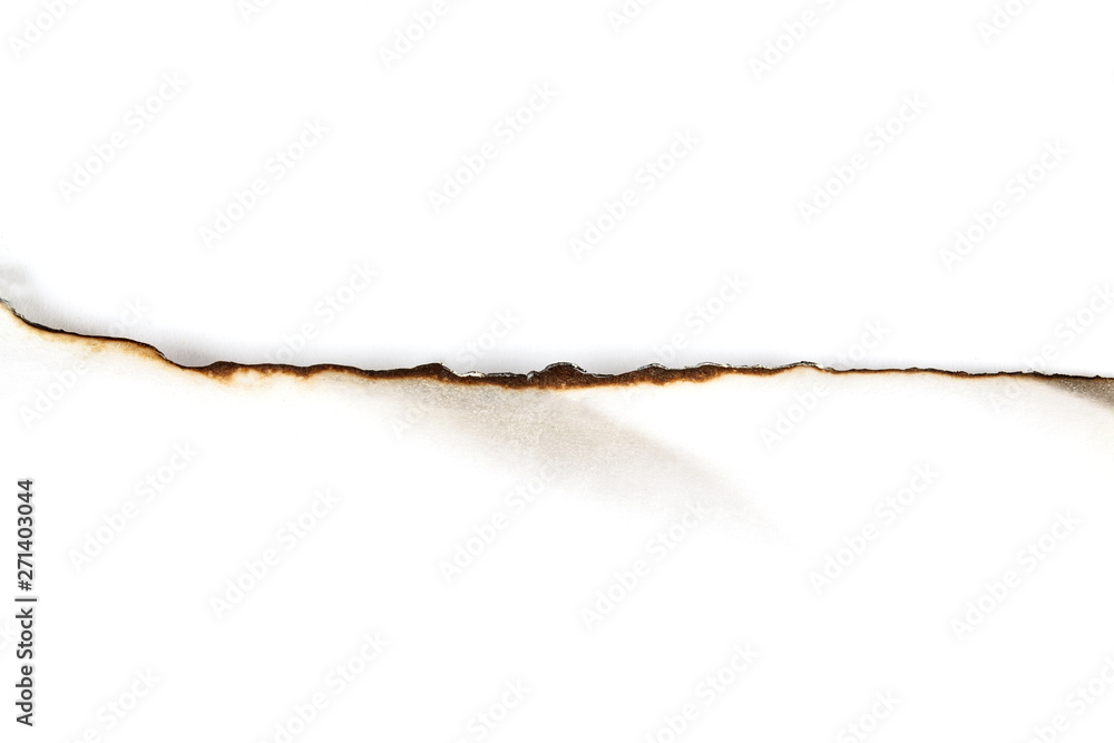 paper burned on white paper burned on white