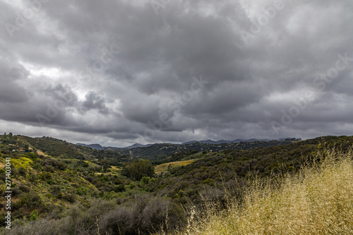 Cloudy Landscape From Top Of Topanga Overlook