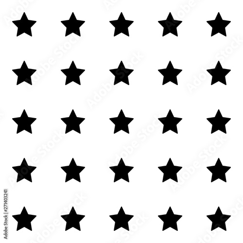 Black star template seamless pattern. Cute kids star seamless pattern. Seamless patter with stars. Star background. Babies stile. Vector illustration on white background