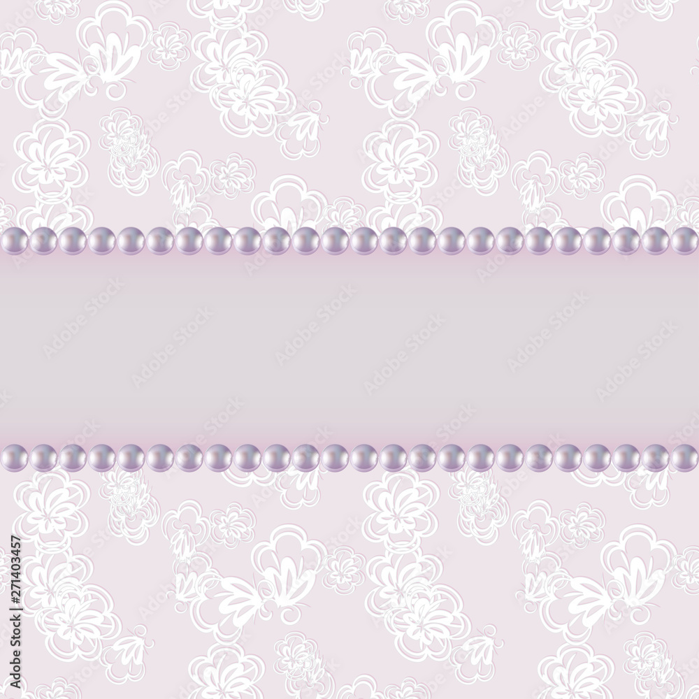 beautiful greeting card with delicate pattern. vector