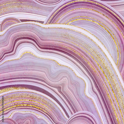 abstract background, fake stone texture, agate with pink and gold veins, painted artificial marbled surface, fashion marbling illustration photo