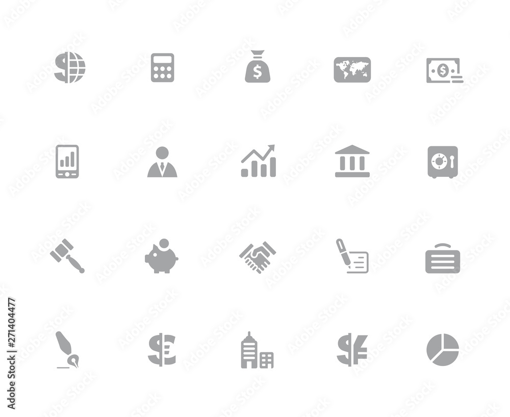 Business & Finance Icons // 32 pixels Icons White Series - Vector icons designed to work in a 32 pixel grid.