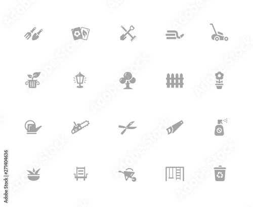 Gardening Icons // 32 pixels Icons White Series - Vector icons designed to work in a 32 pixel grid.