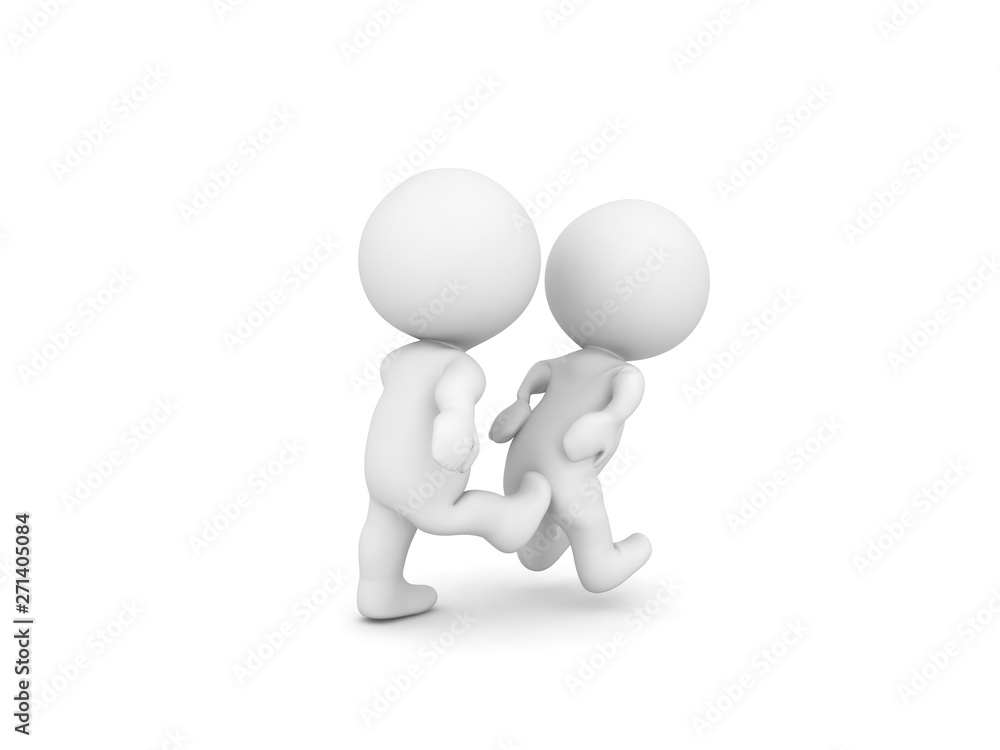 3D Rendering of a character getting kicked in the behind 3D Rendering of a character getting kicked in the behind