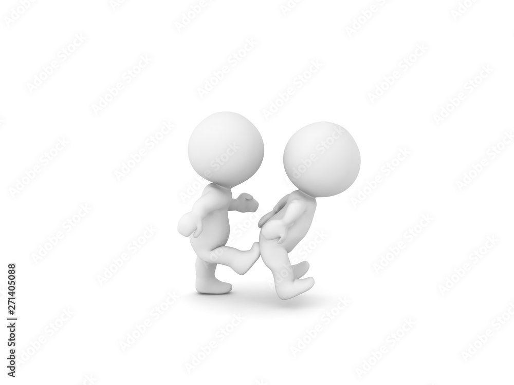 3D Rendering someone getting kicked in the butt 3D Rendering someone getting kicked in the butt