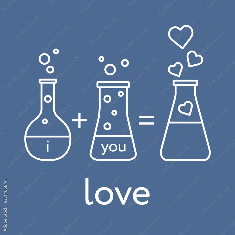 Chemistry of love. Valentine's Day Chemistry of love. Valentine's Day
