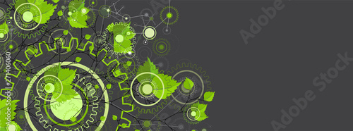 Eco manufacture abstract technology background.