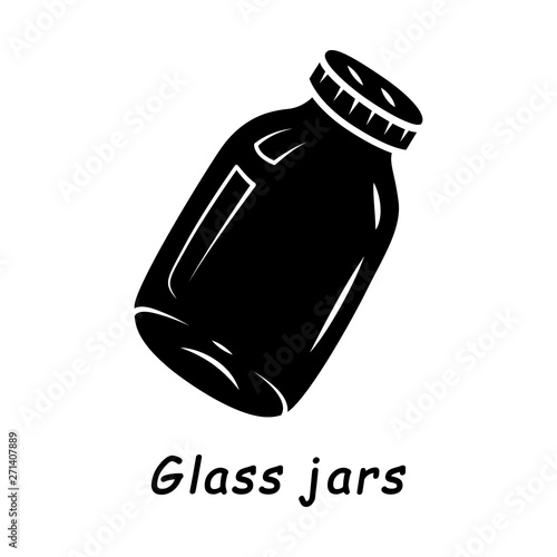 Glass jars glyph icon