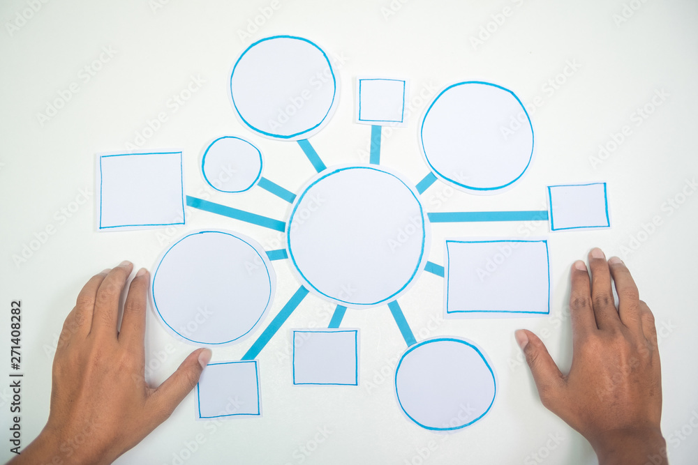 Business Process and workflow flowchart Strategy infographic diagram connection Design Planning Solution Concept Shapes Paper flat lay Business Process and workflow flowchart Strategy infographic diagram connection Design Planning Solution Concept Shapes Paper flat lay