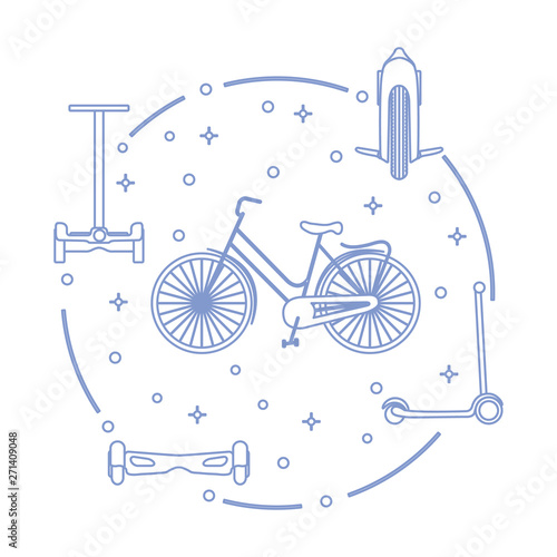 Bike, segway, mono-wheel, scooter, gyroscooter.