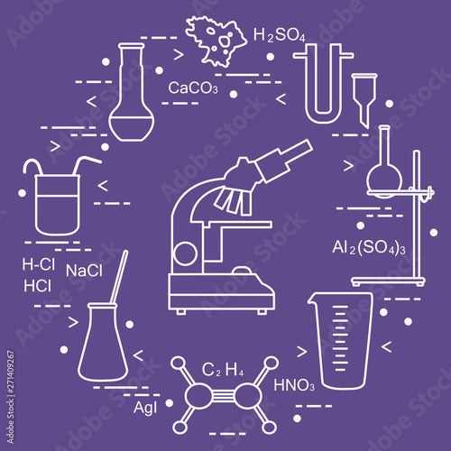 Chemistry scientific, education elements.