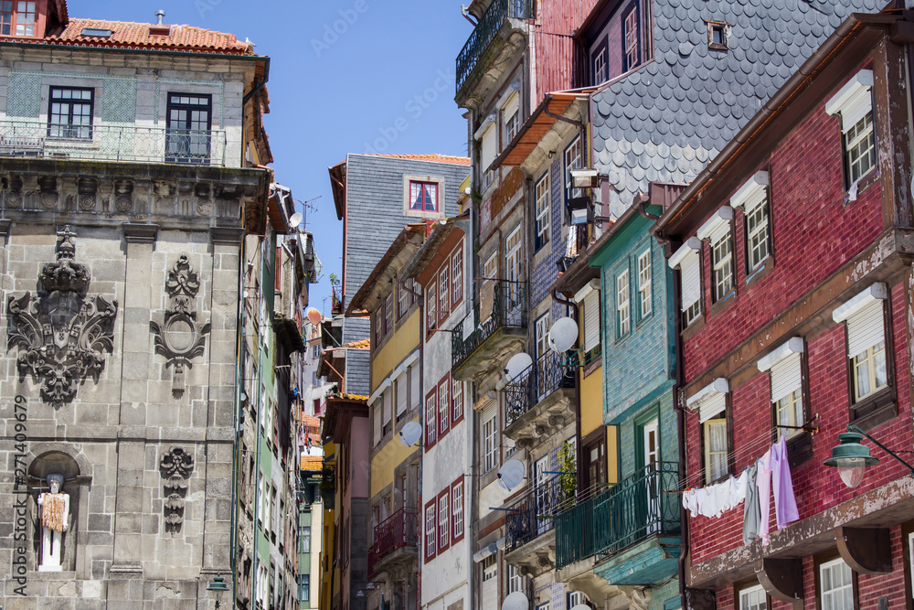 Fototapeta premium Porto Old Town landmark. Visit Portugal concept.