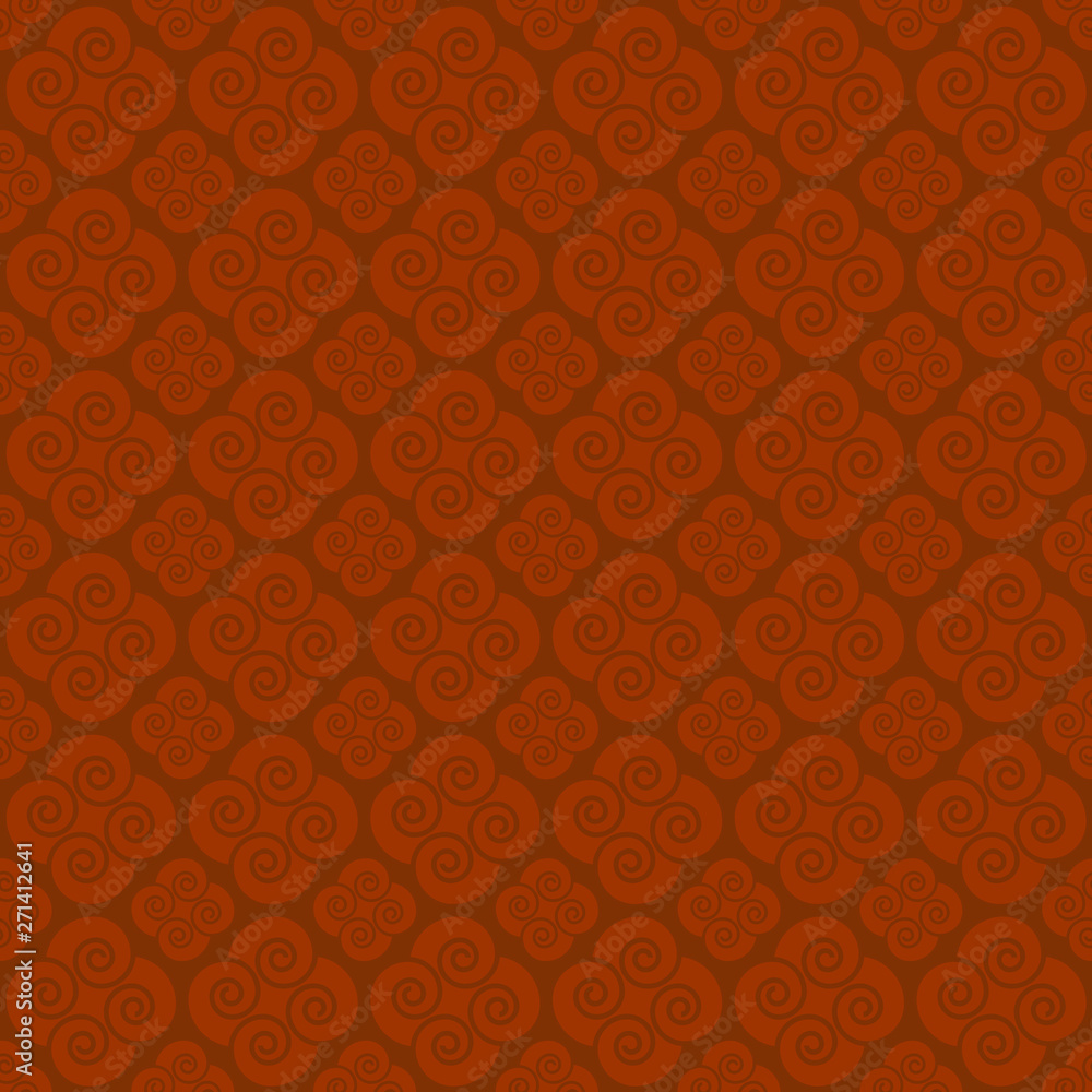 Symmetry geometric seamless terracotta pattern
