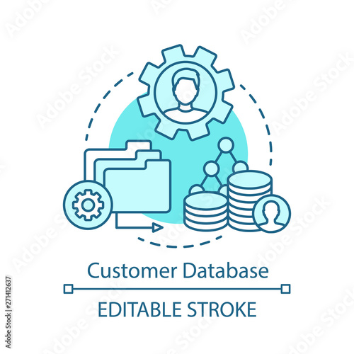 Customer database concept icon