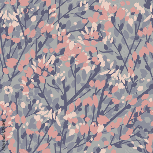 Pastel colors branches silh...