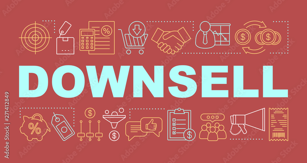 Downsell word concepts banner Downsell word concepts banner