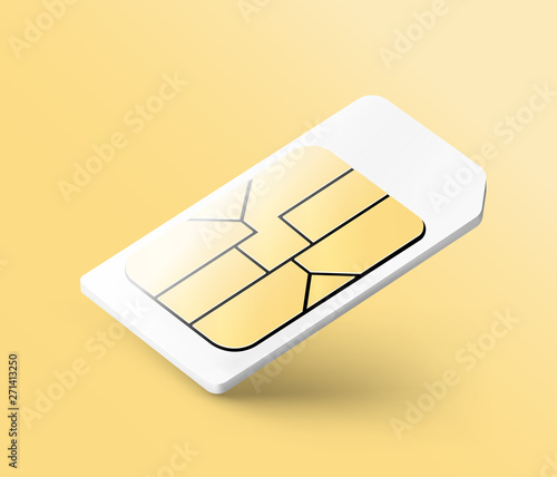 Sim card. Vector illustration. Ready for your design. EPS10.