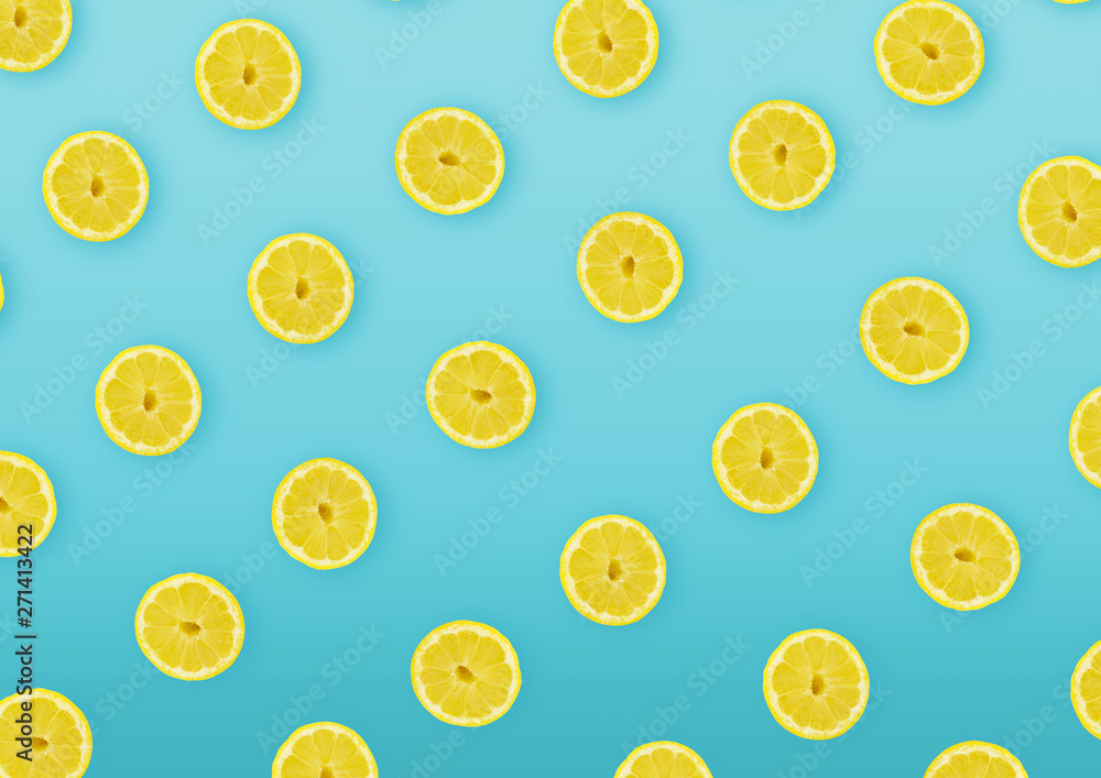 Fototapeta premium Fruit yellow lemon wallpaper and background textures