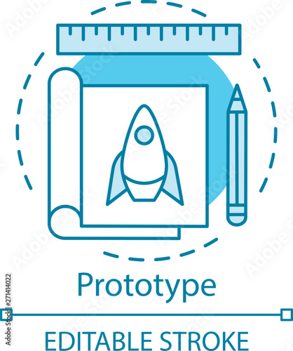 Product prototype concept icon