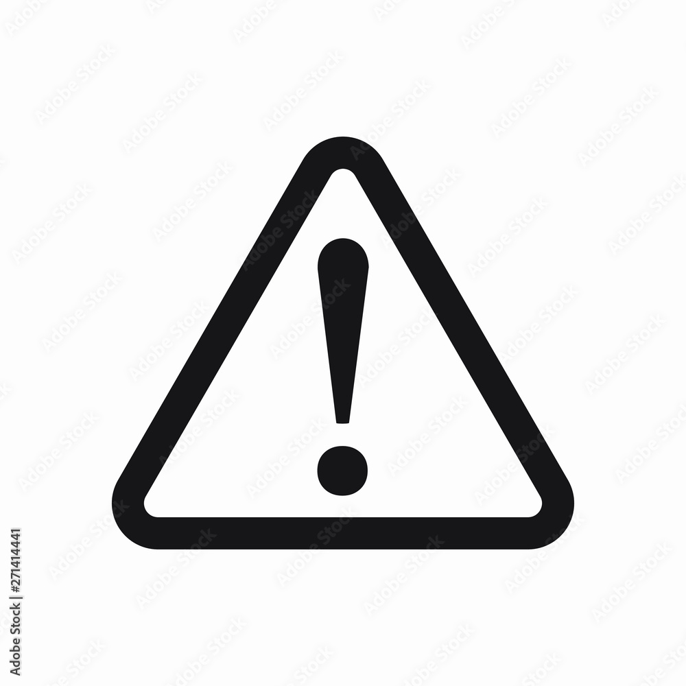 Danger sign vector icon. Attention caution illustration on white background. Danger sign vector icon. Attention caution illustration on white background.