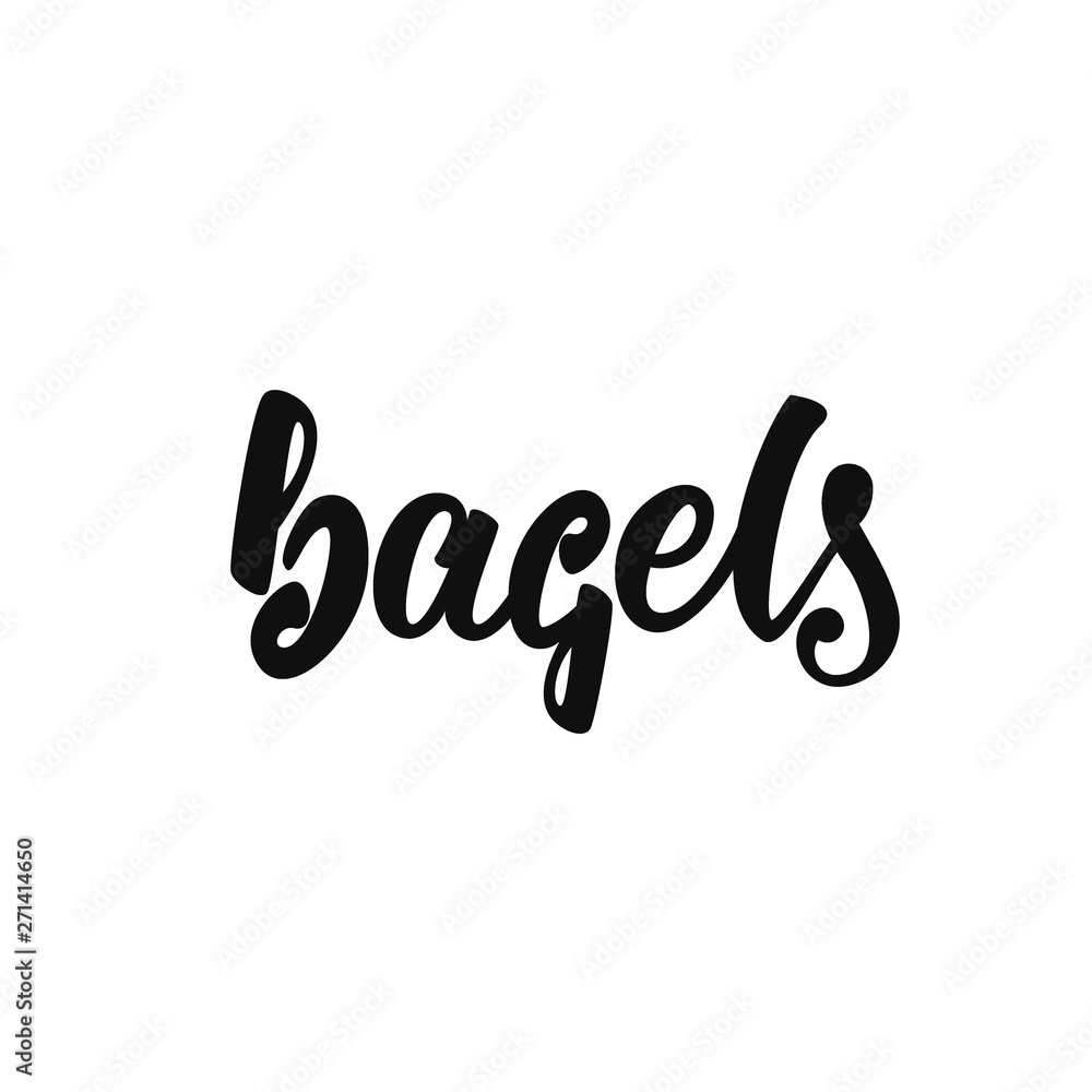 Bagels lettering design. Vector illustration. Bagels lettering design. Vector illustration.