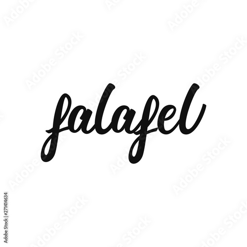 Falafel lettering design. Vector illustration.