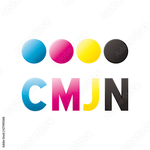 CMJN couleurs d'impression. Illustration vectorielle.
