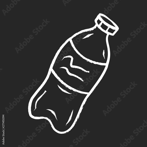 Plastic bottle chalk icon