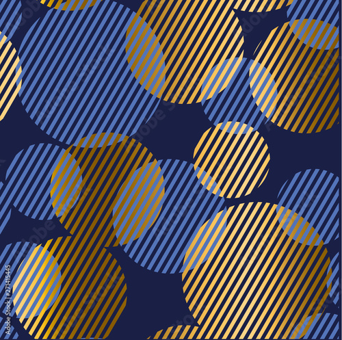 Abstract geometric luxury seamless pattern with round bouble elements.
