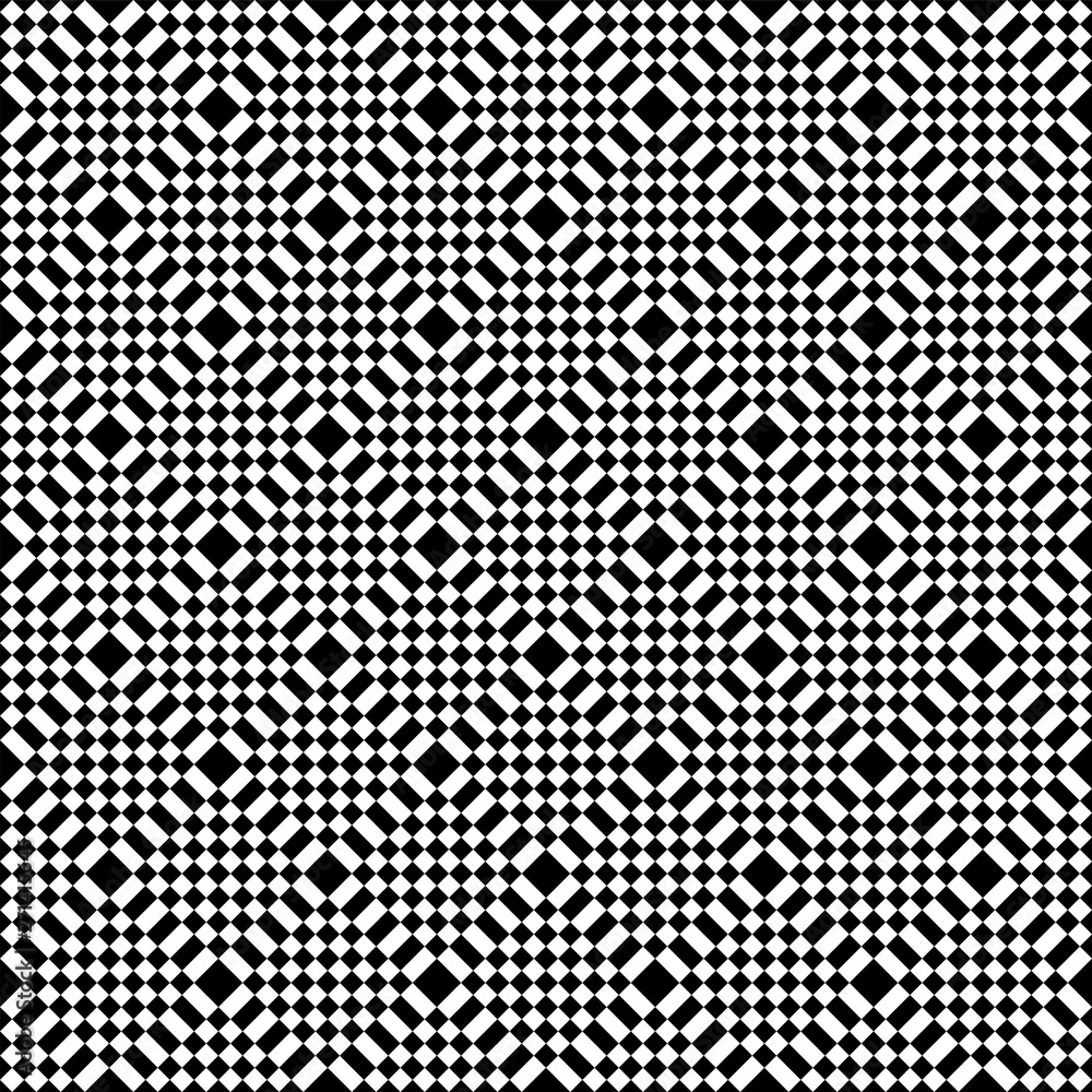 Seamless checked pattern. Diagonal geometric texture.