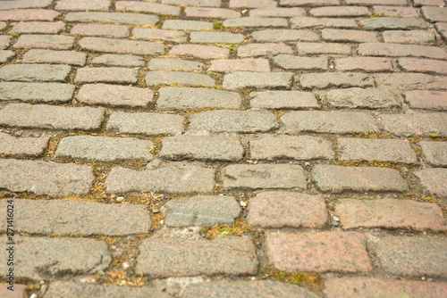 Stone pavement texture roadway  background.