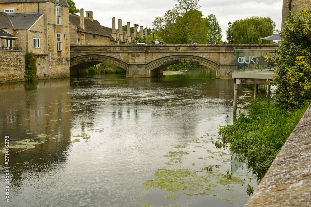 Stamford, England, May 31, 2019 - River Welland in Stamford, Lincolnshire, UK