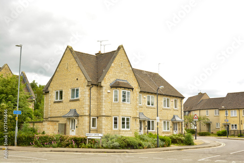 Stamford, United Kingdom. May 31, 2019 - Street view of city centre. Old buidings, Stamford, England