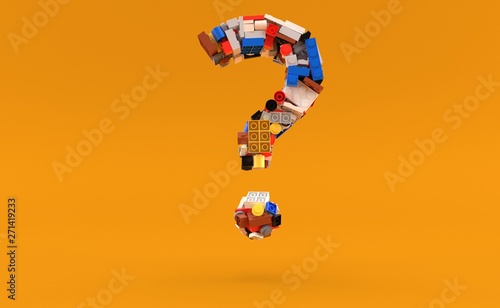 Bricks in question mark shape