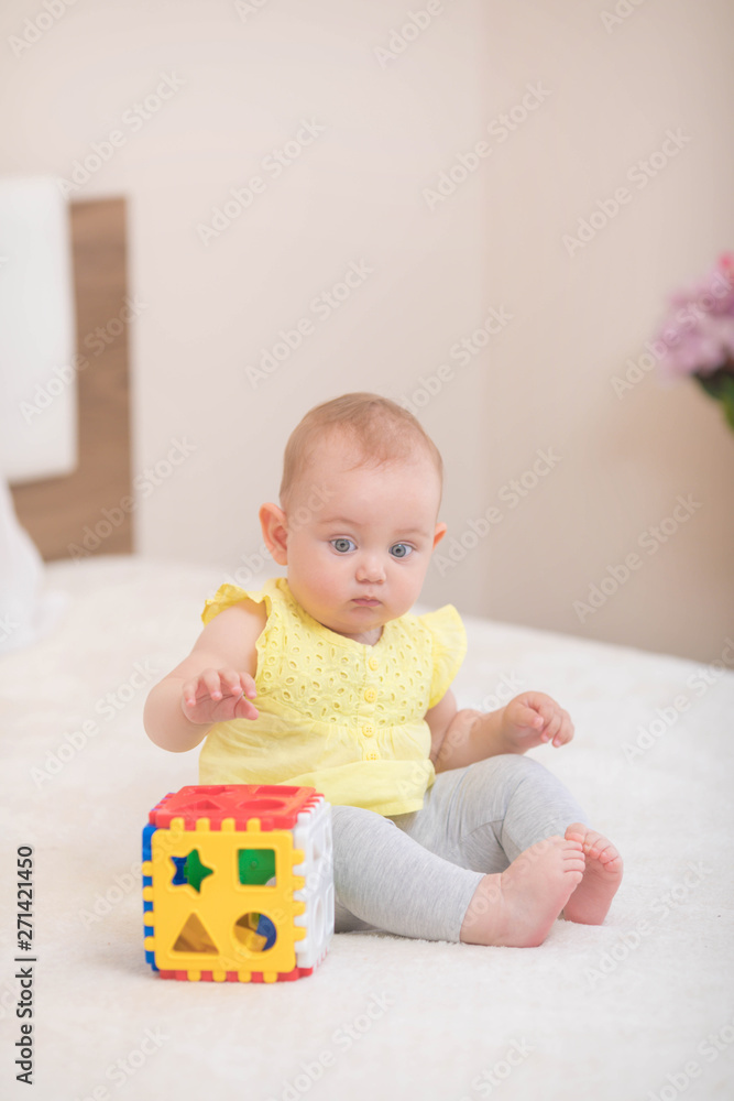 .Baby is sleeping in bed .Baby is sleeping in bed