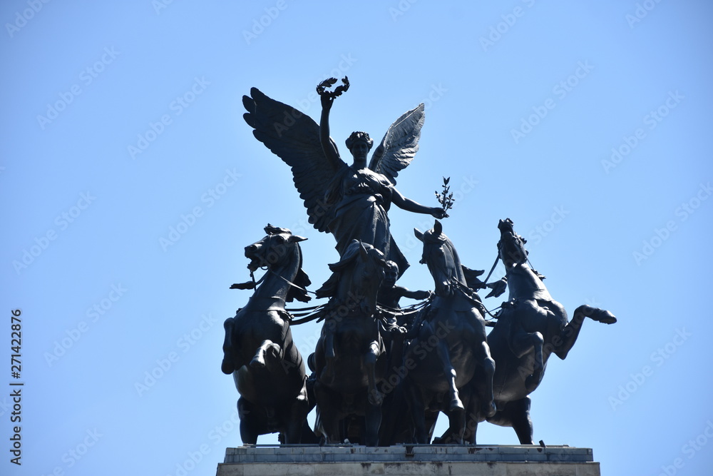 Statue of Boadicea and Her Daughters at Westminster Bridge. London