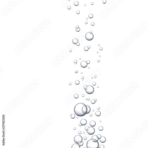 Vector fizzy drink isolated on white background. Air bubbles texture.