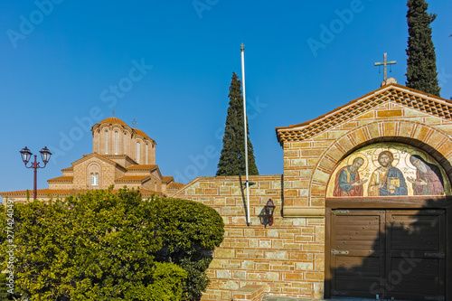 Monastery Souroti of St. John the Theologian, St. Paisios Athonite and St. Arsenios the Cappadocian, near city of Thessaloniki, Greece photo