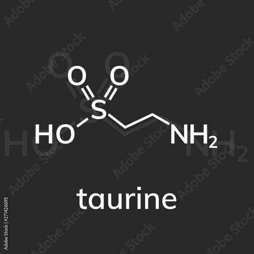 Quadro su tela Taurine vector icon on dark background