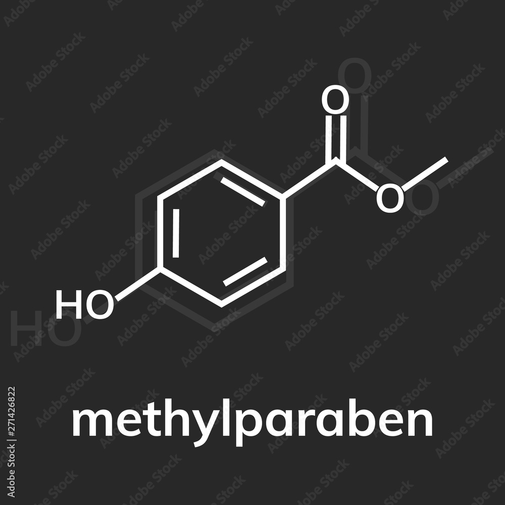 methylparaben vector icon on dark background