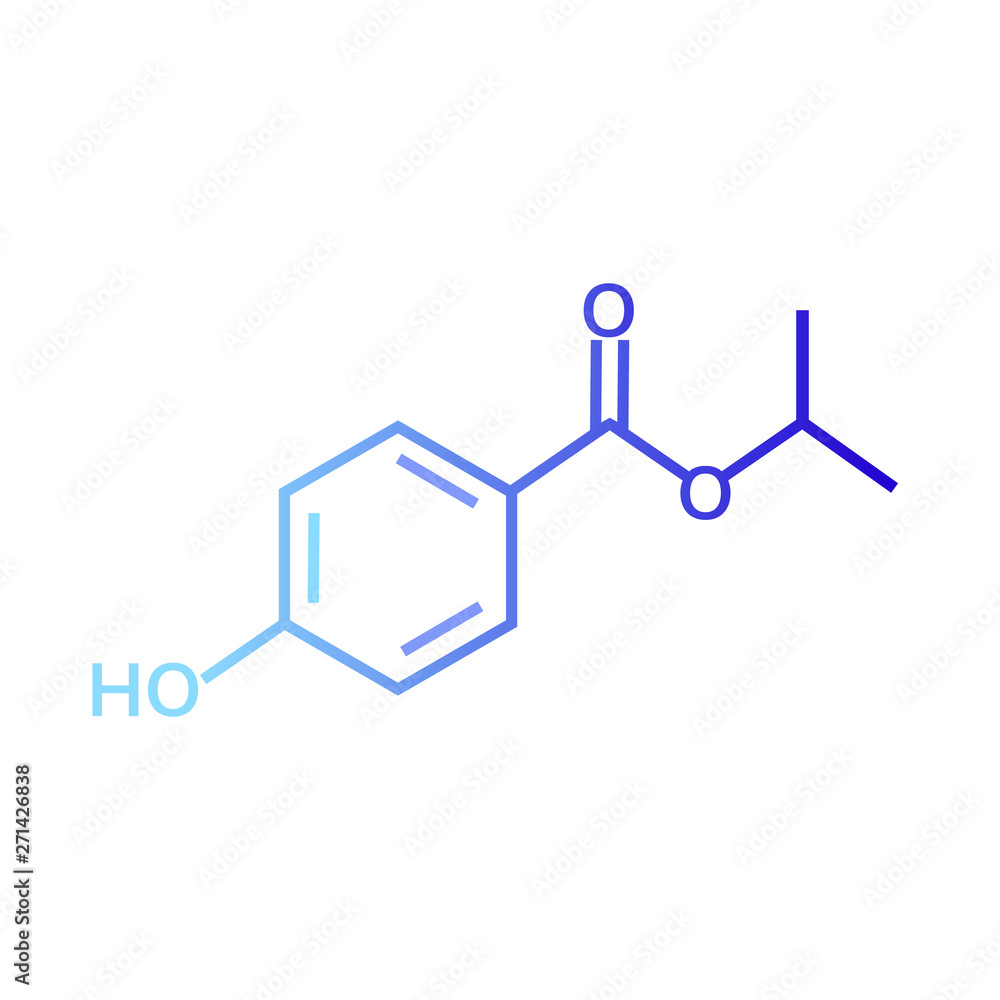 isopropylparaben vector icon on white background isopropylparaben vector icon on white background