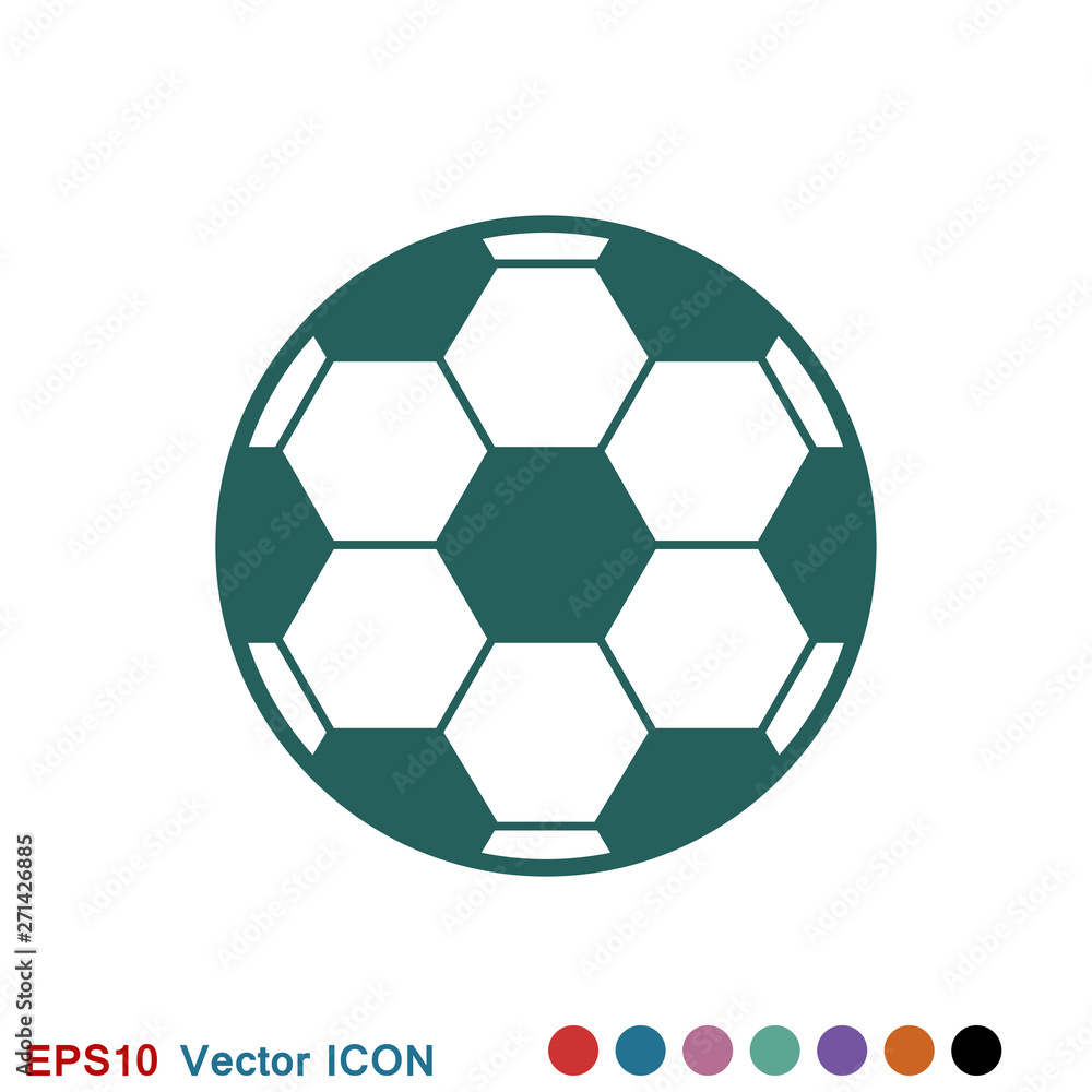 Obraz premium Foot ball, soccer icon sport objects for logo, vector sign symbol for design