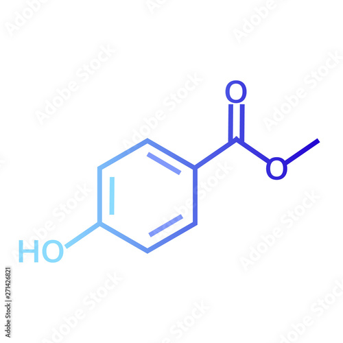methylparaben vector icon on white background photo